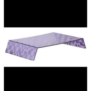 Vivitar Acrylic Laptop Portable Desk Stand-Purple Check-Car/Travel/Bed-NEW